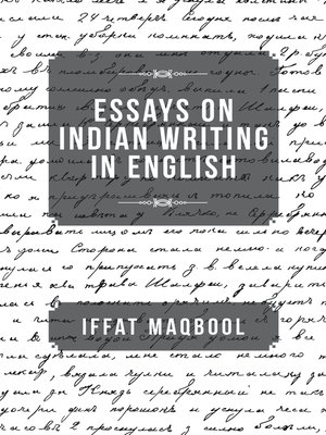 cover image of Essays on Indian Writing in English